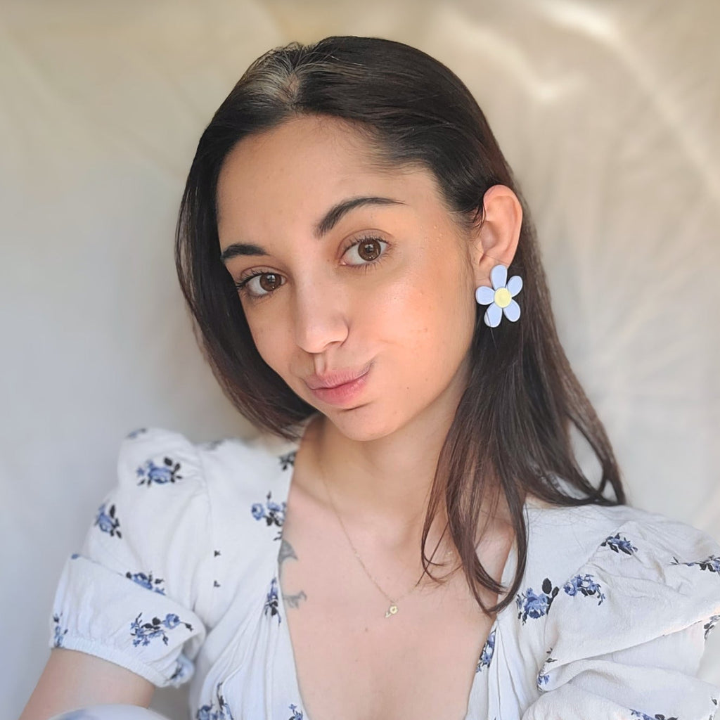 Pendientes Bloom Celeste