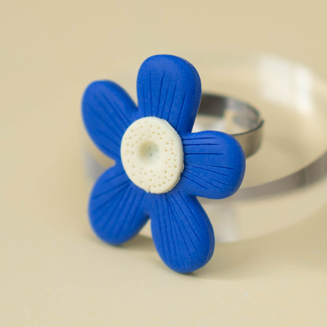 Anillo Bloom Azul Brillante