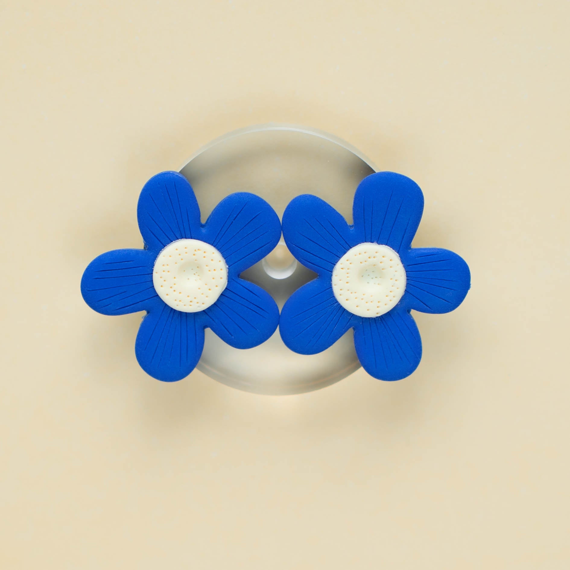 Pendientes Bloom Azul Brillante