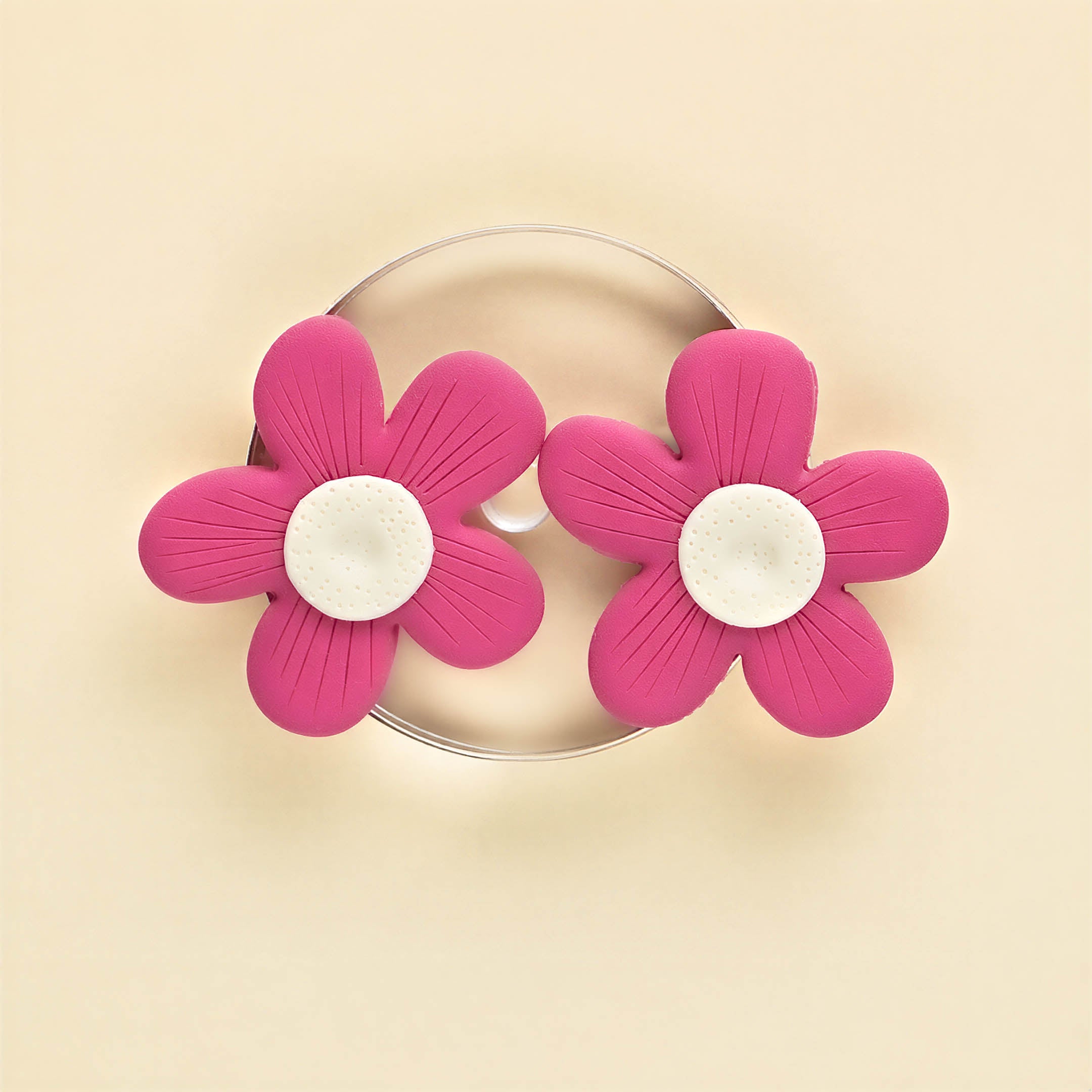 Pendientes Bloom Frambuesa