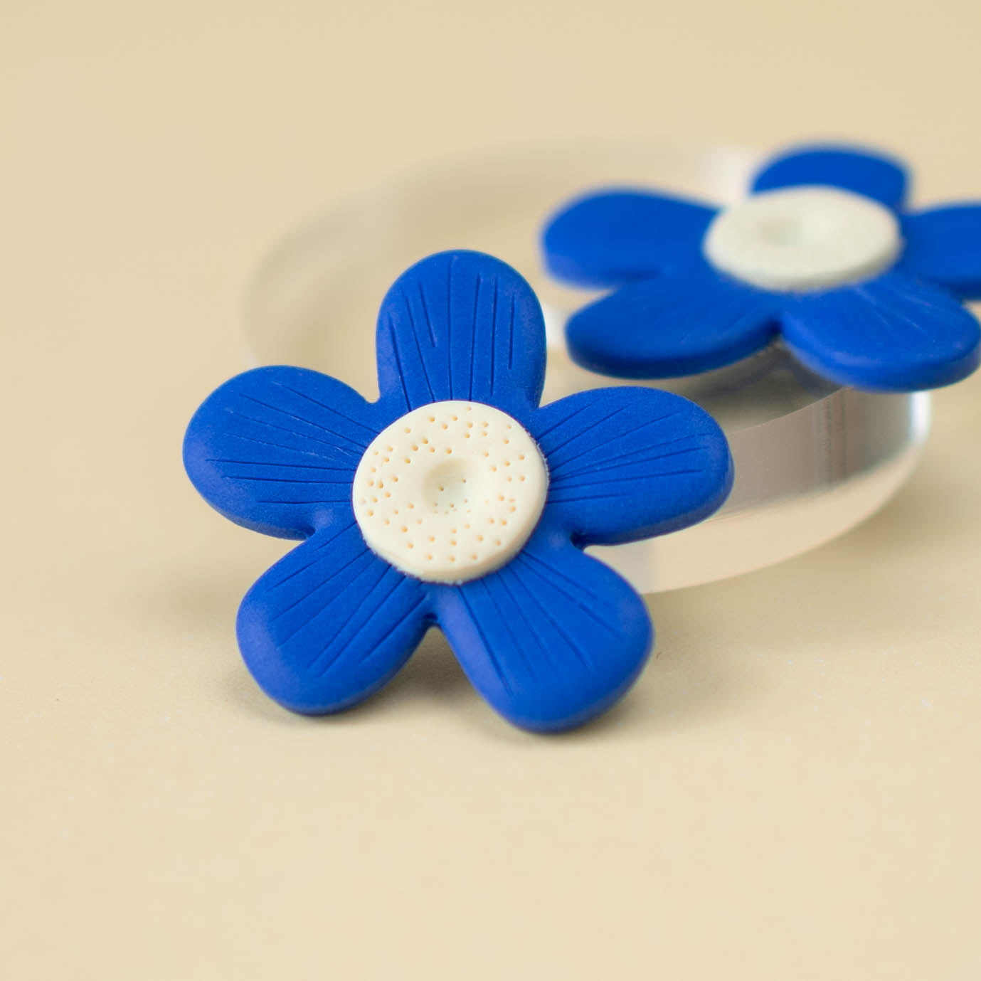 Pendientes Bloom Azul Brillante